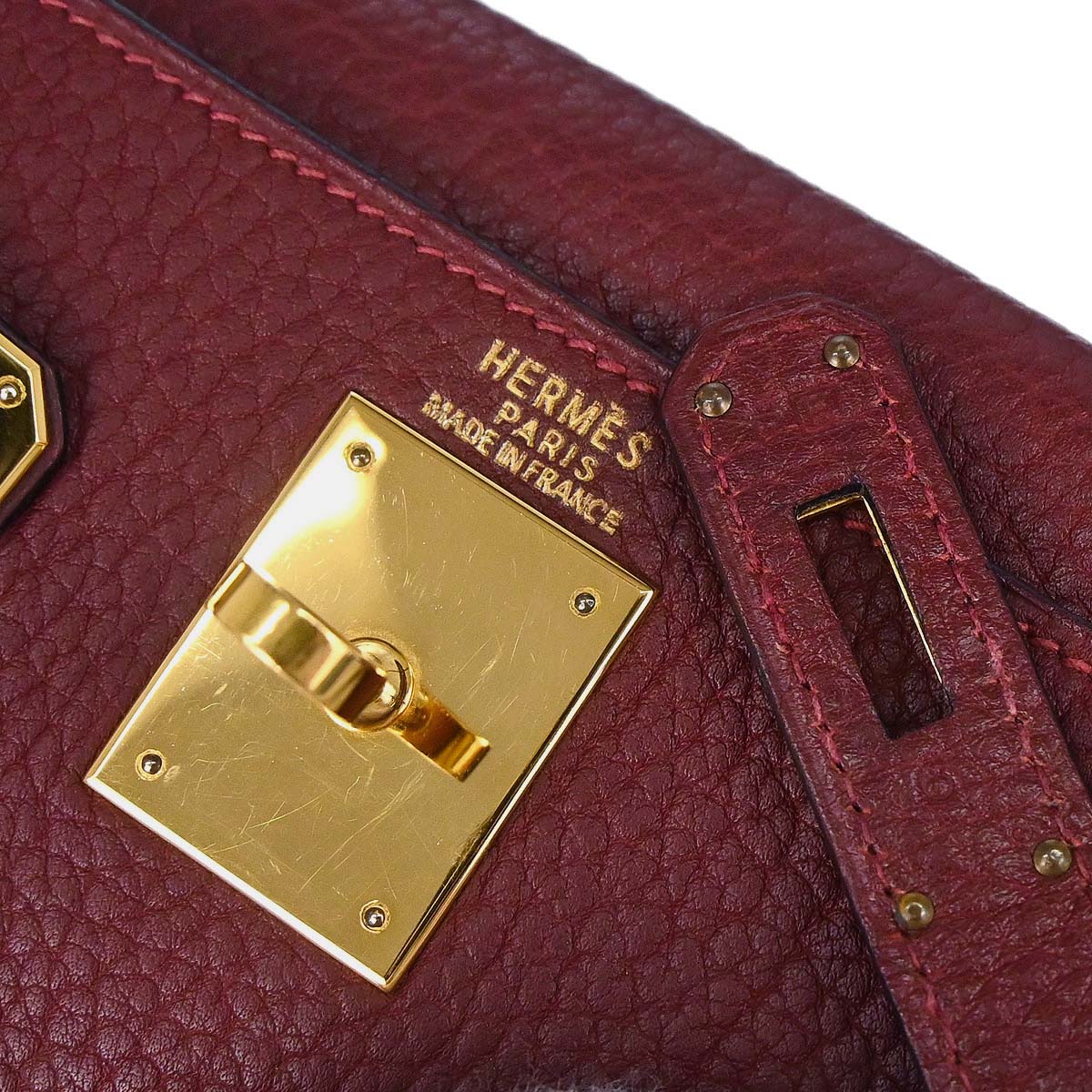 Hermes Rouge H Fjord Kelly A Dos GM Backpack