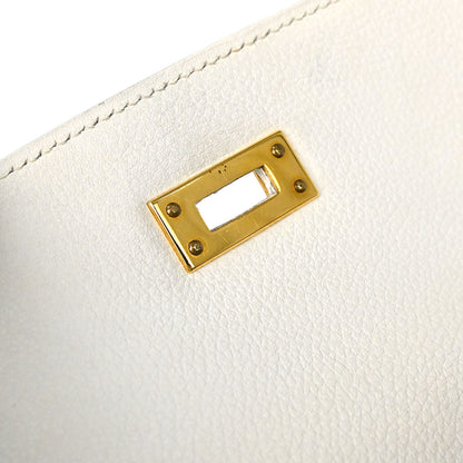Hermes White Evercolor Kelly 20 Sellier 2way Shoulder Handbag