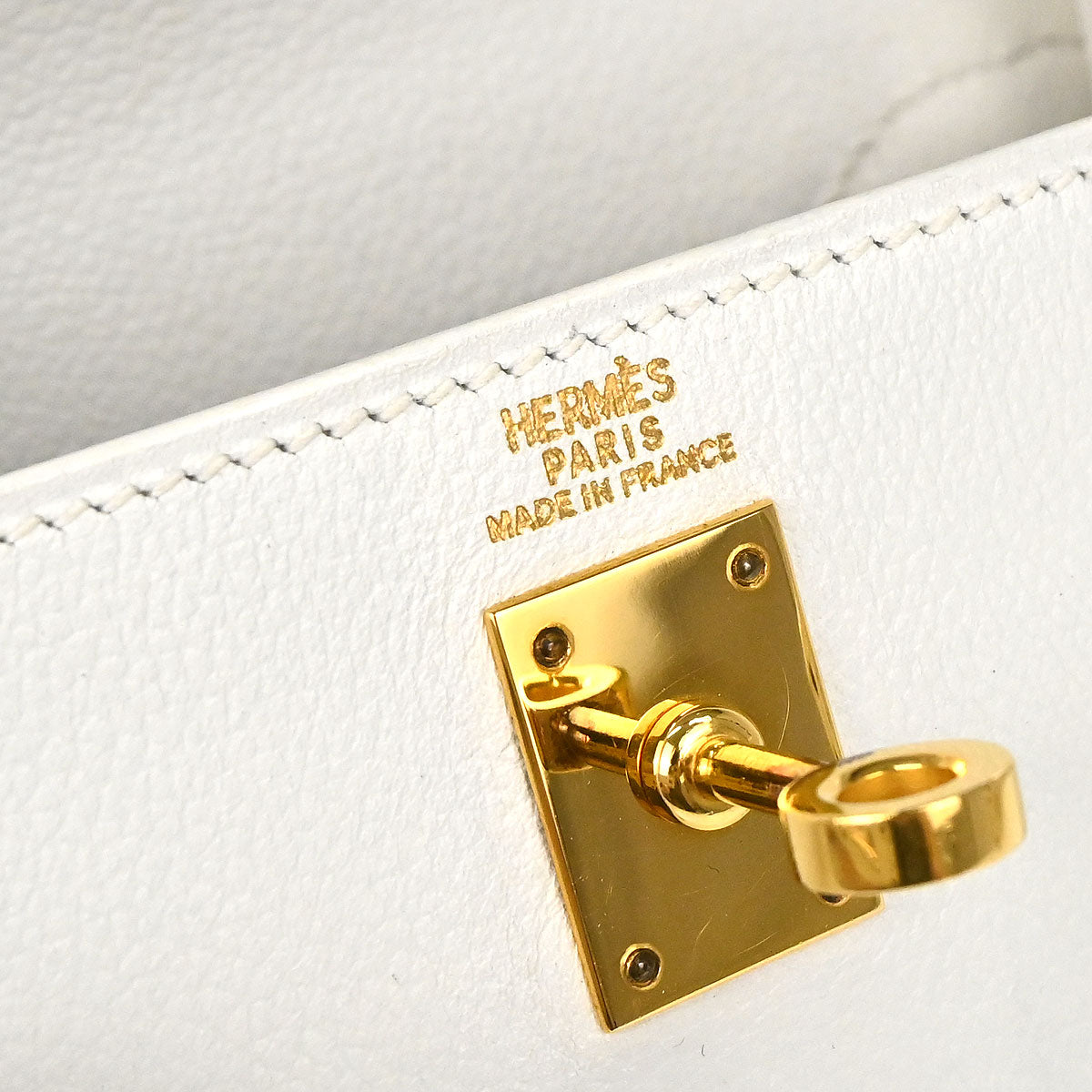 Hermes White Evercolor Kelly 20 Sellier 2way Shoulder Handbag