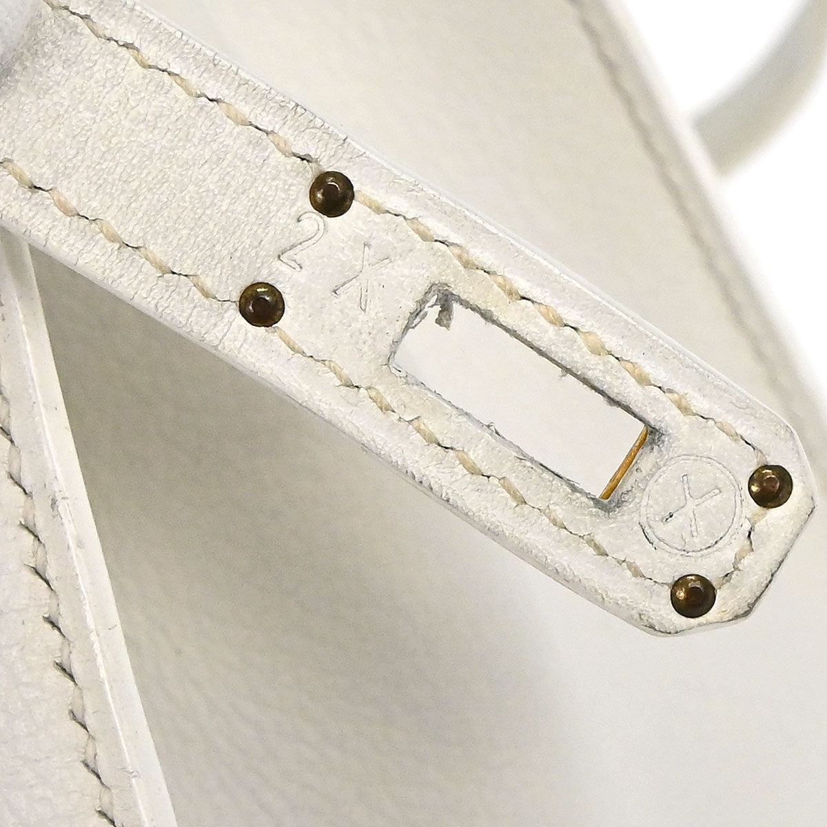 Hermes White Evercolor Kelly 20 Sellier 2way Shoulder Handbag