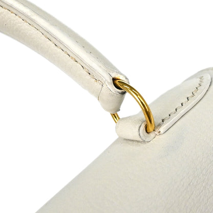 Hermes White Evercolor Kelly 20 Sellier 2way Shoulder Handbag