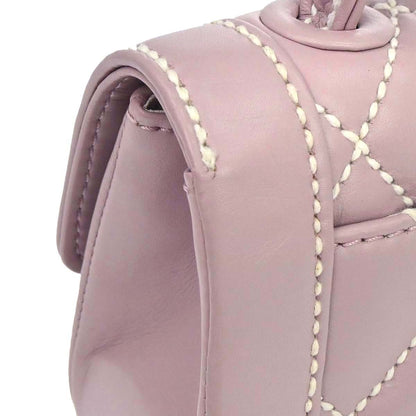 Chanel 2005-2006 Purple Calfskin Wild Stitch Handbag
