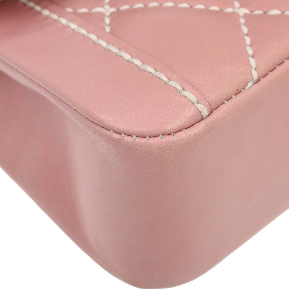 Chanel 2005-2006 Pink Calfskin Wild Stitch Handbag