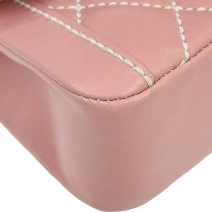 Chanel 2005-2006 Pink Calfskin Wild Stitch Handbag