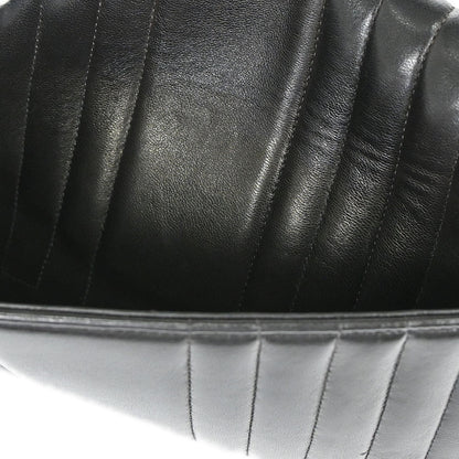 Chanel 1991-1994 Black Lambskin Mademoiselle Single Flap Shoulder Bag