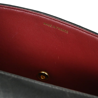 Chanel 1991-1994 Black Lambskin Mademoiselle Single Flap Shoulder Bag