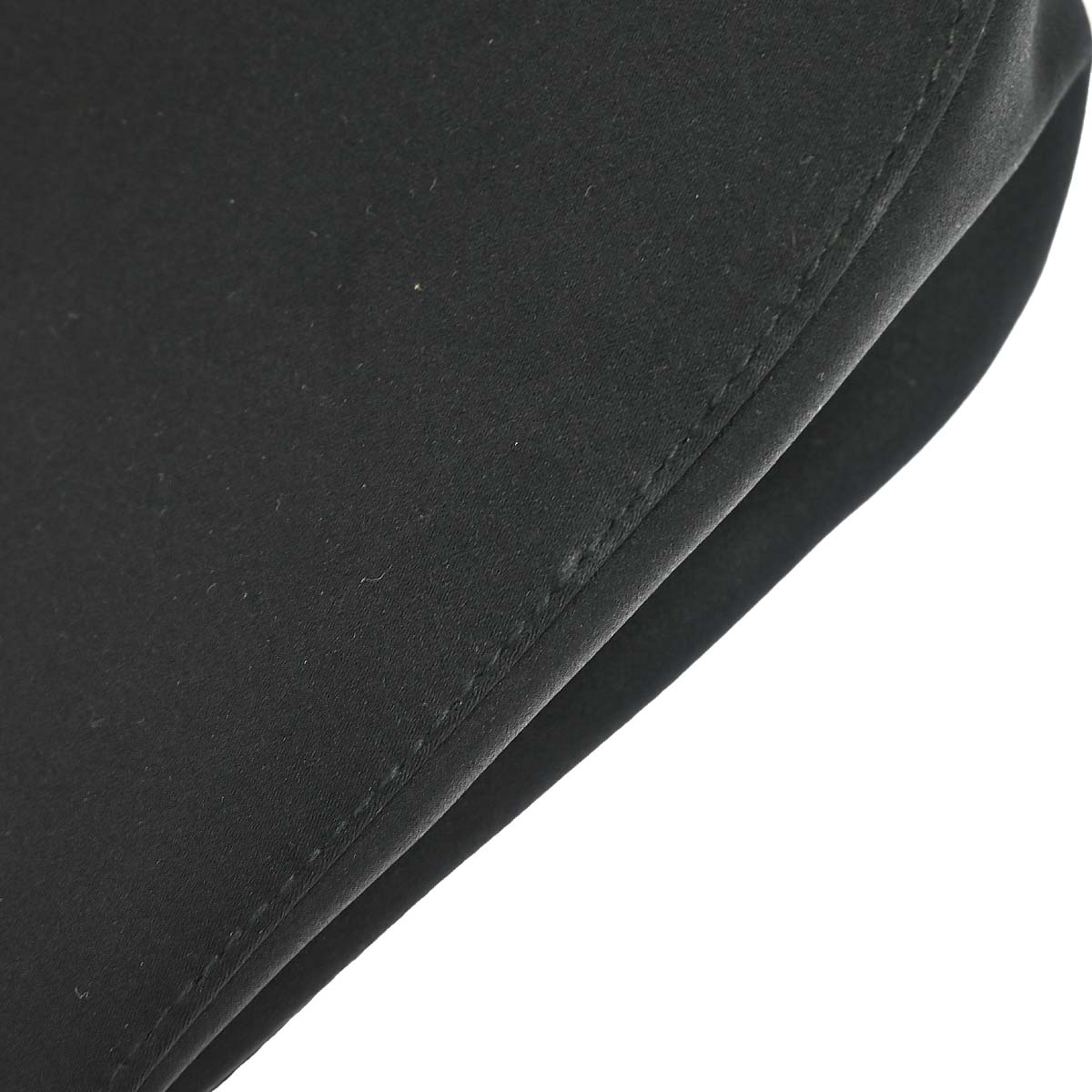 Gucci Black Satin Bamboo Handbag