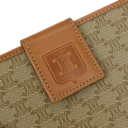 Celine Beige PVC Macadam Long Bifold Wallet