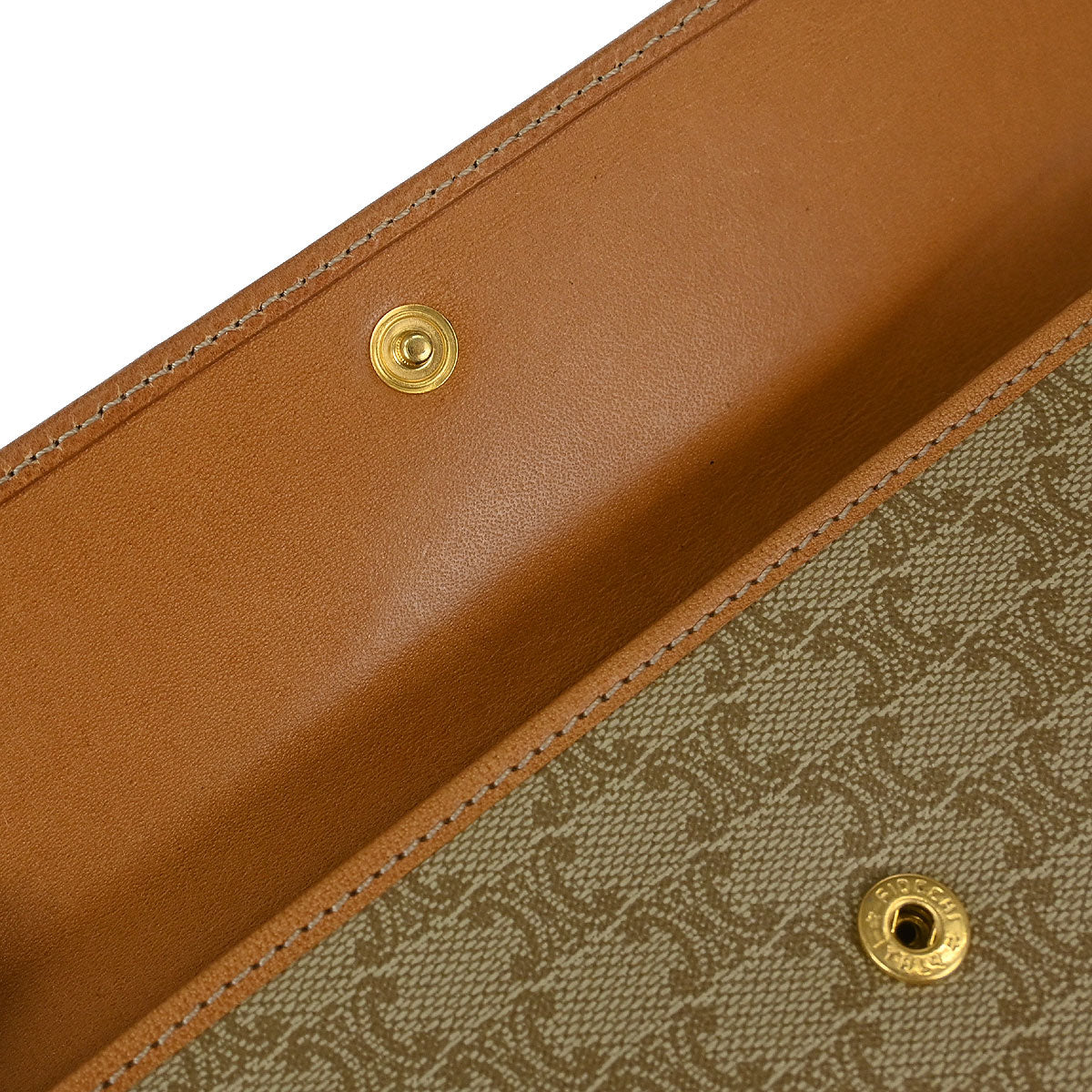 Celine Beige PVC Macadam Long Bifold Wallet