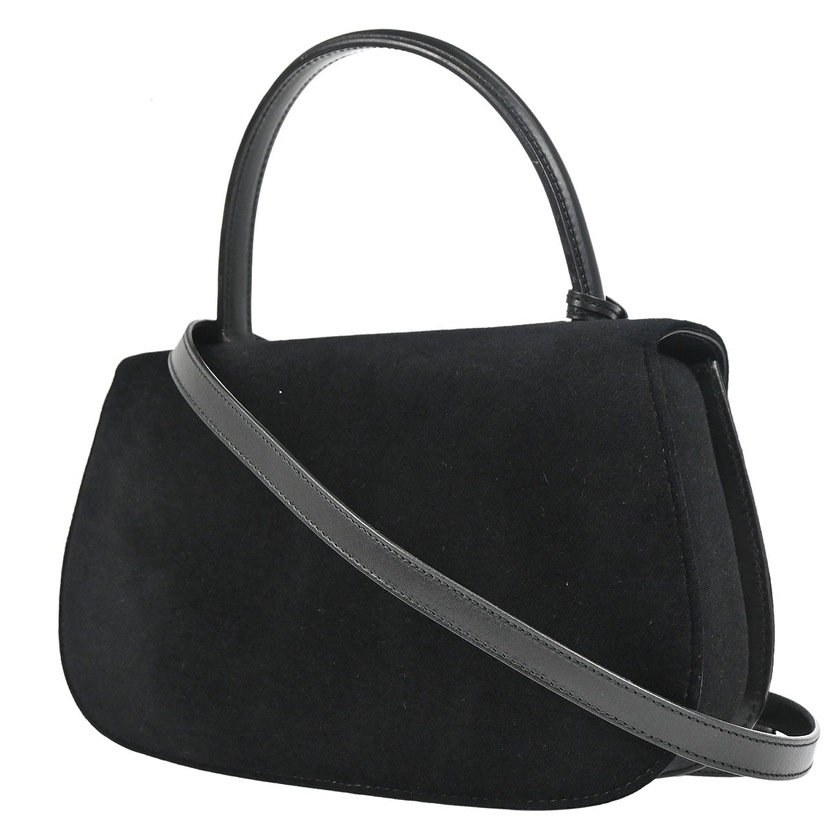 Gucci Black Felt 2way Shoulder Handbag
