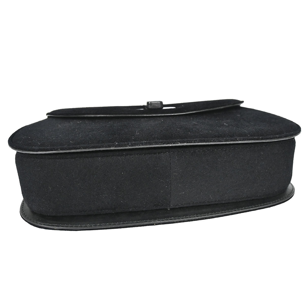 Gucci Black Felt 2way Shoulder Handbag