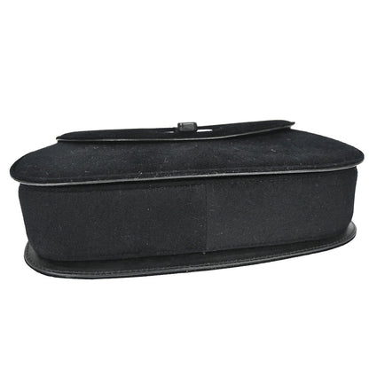 Gucci Black Felt 2way Shoulder Handbag
