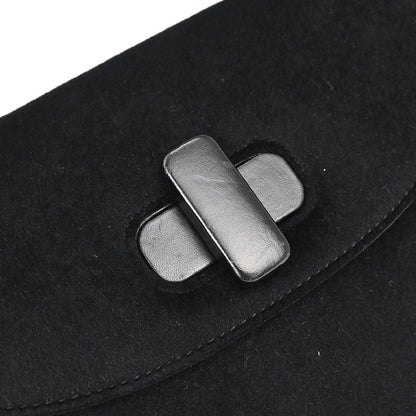 Gucci Black Felt 2way Shoulder Handbag