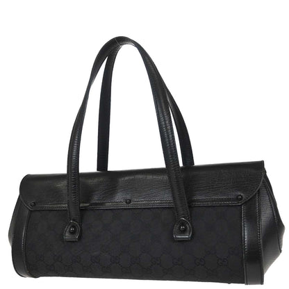 Gucci Black Bamboo GG Handbag