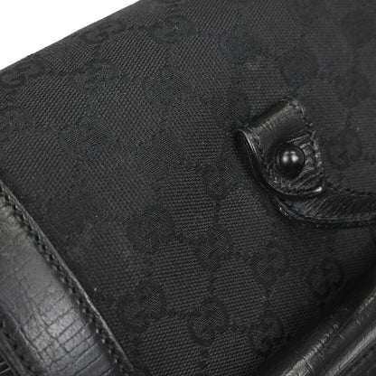 Gucci Black Bamboo GG Handbag