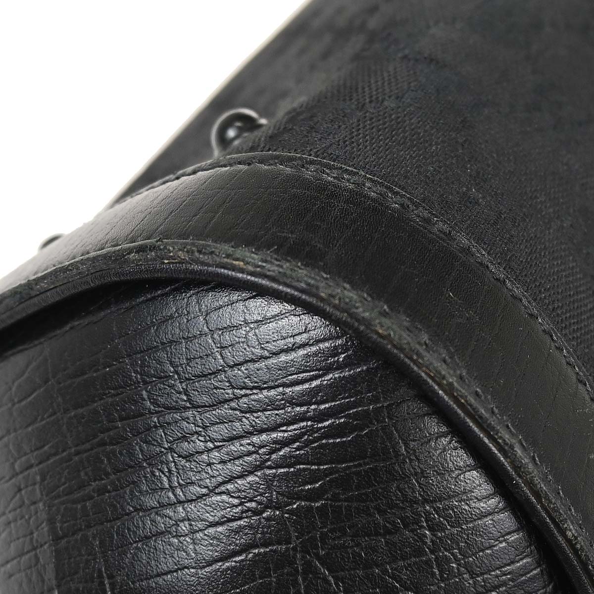 Gucci Black Bamboo GG Handbag