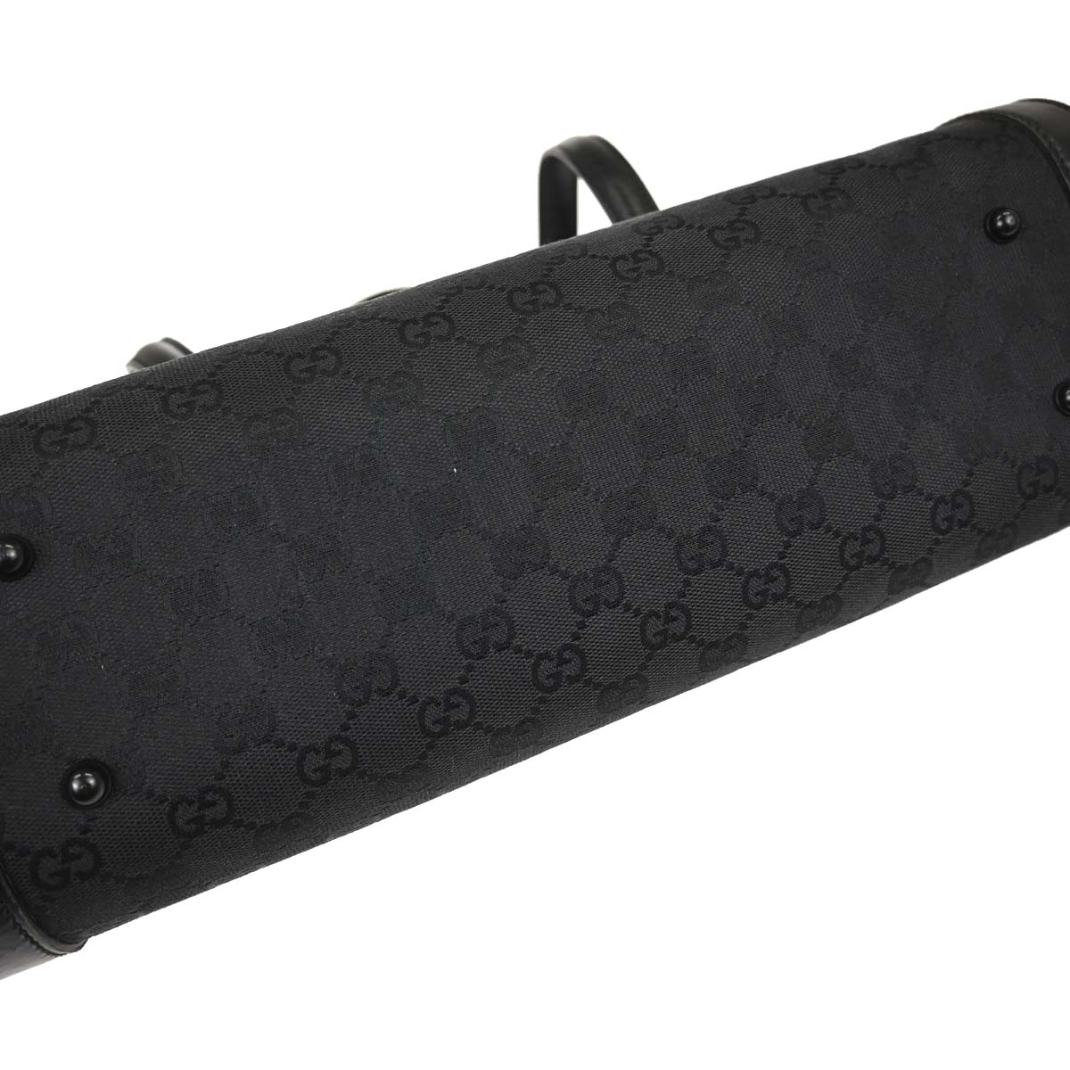 Gucci Black Bamboo GG Handbag