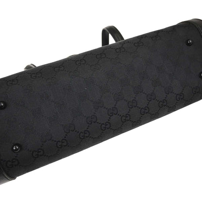 Gucci Black Bamboo GG Handbag