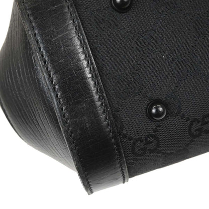 Gucci Black Bamboo GG Handbag