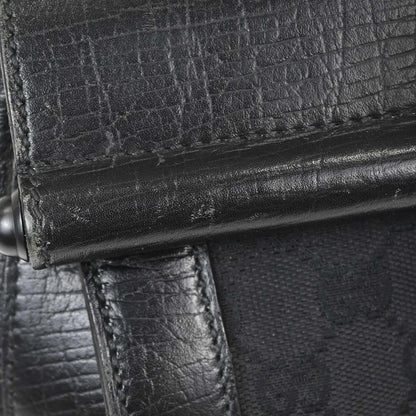 Gucci Black Bamboo GG Handbag