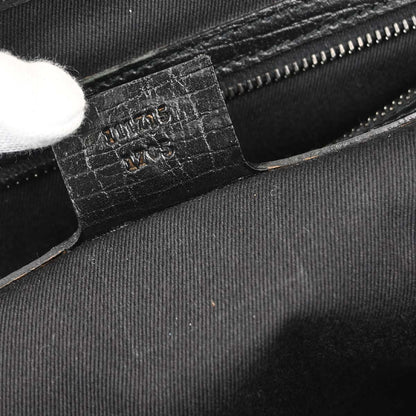 Gucci Black Bamboo GG Handbag