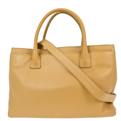 Chanel 2005-2006 Beige Calfskin Executive Cerf 2way Shoulder Tote Bag
