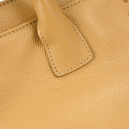 Chanel 2005-2006 Beige Calfskin Executive Cerf 2way Shoulder Tote Bag
