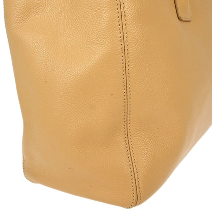 Chanel 2005-2006 Beige Calfskin Executive Cerf 2way Shoulder Tote Bag