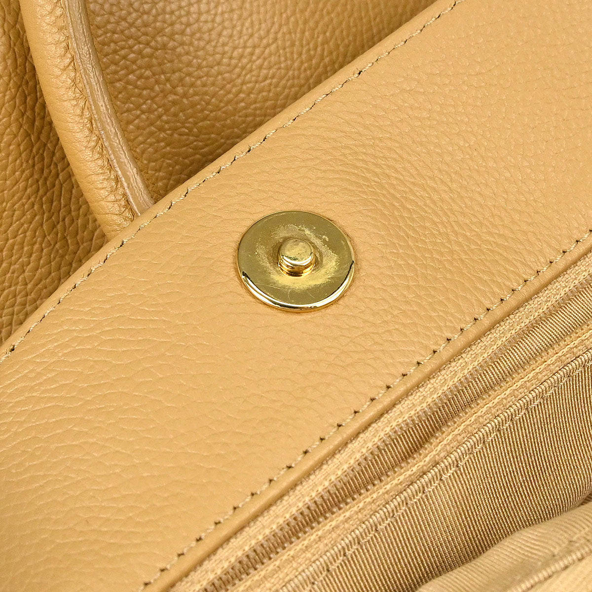 Chanel 2005-2006 Beige Calfskin Executive Cerf 2way Shoulder Tote Bag