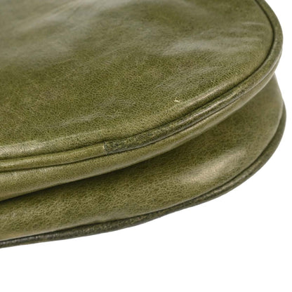 Christian Dior Green Leather Saddle Handbag
