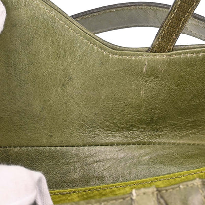 Christian Dior Green Leather Saddle Handbag