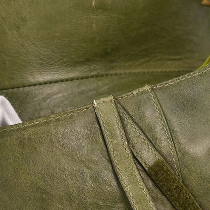 Christian Dior Green Leather Saddle Handbag