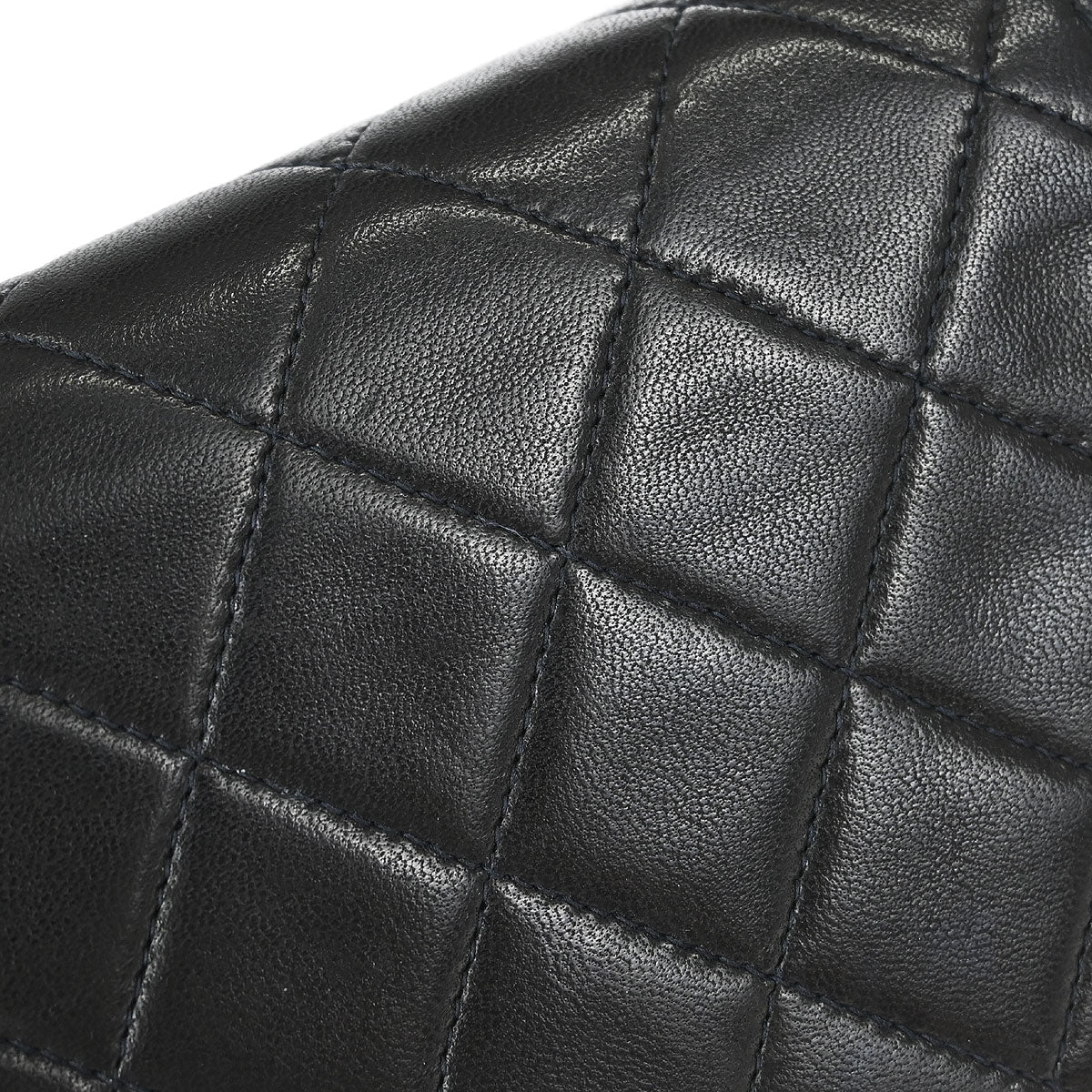 Chanel 1991-1994 Black Lambskin Pushlock Mini Full Flap Shoulder Bag