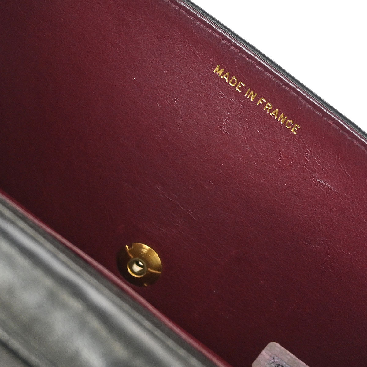 Chanel 1991-1994 Black Lambskin Pushlock Mini Full Flap Shoulder Bag