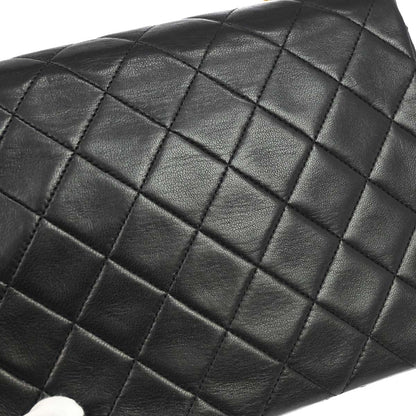 Chanel Black Lambskin Classic Square Flap Shoulder Bag 20
