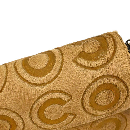 Chanel 2000-2002 Brown Pony Hair East West Shoulder Bag