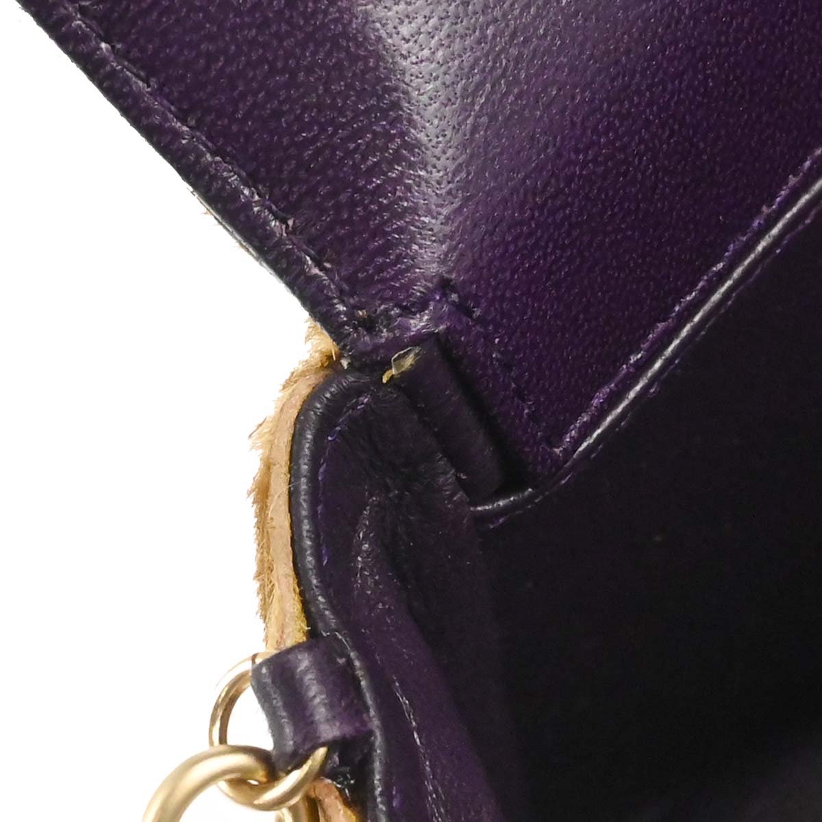 Chanel 2000-2002 Brown Pony Hair East West Shoulder Bag