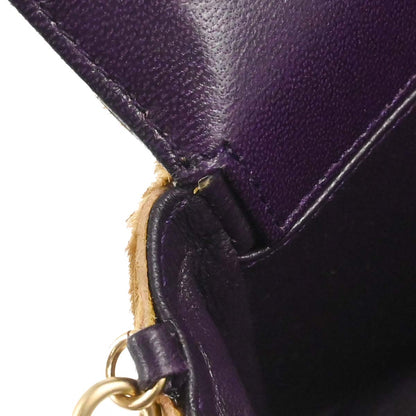 Chanel 2000-2002 Brown Pony Hair East West Shoulder Bag
