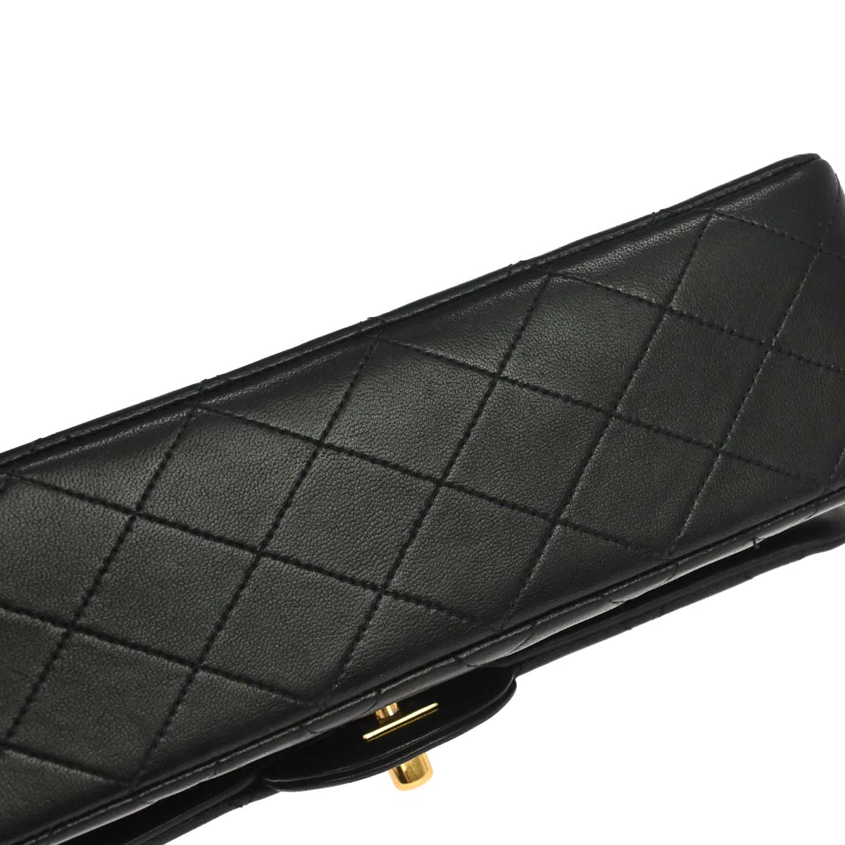 Chanel Black Lambskin Medium Classic Double Flap Shoulder Bag