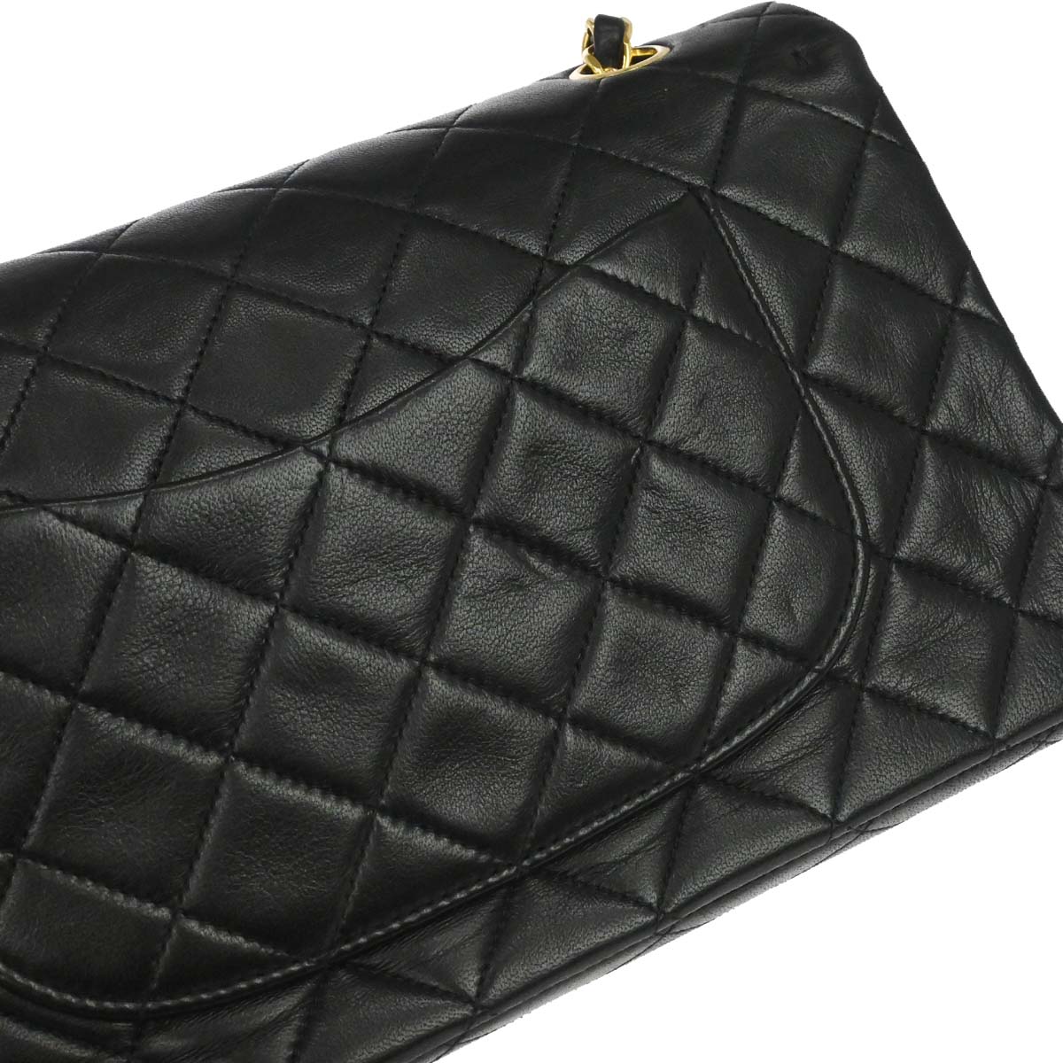 Chanel Black Lambskin Medium Classic Double Flap Shoulder Bag