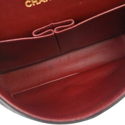 Chanel Black Lambskin Medium Classic Double Flap Shoulder Bag