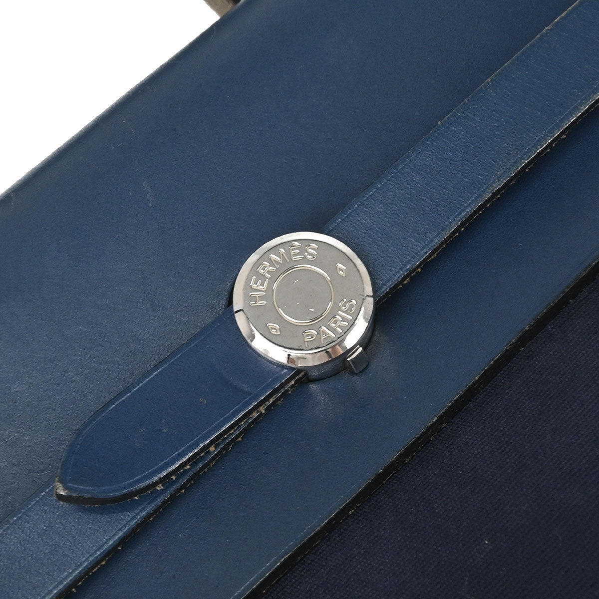 Hermes Navy Toile Officier Herbag a Dos 2 in 1 Backpack