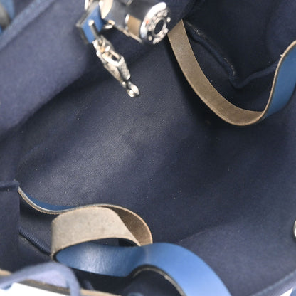 Hermes Navy Toile Officier Herbag a Dos 2 in 1 Backpack