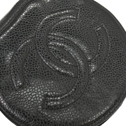 Chanel 1991-1994 Black Caviar Skin Jewelry Case Pouch