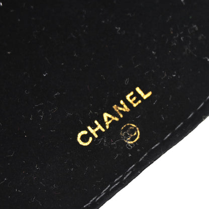 Chanel 1991-1994 Black Caviar Skin Jewelry Case Pouch