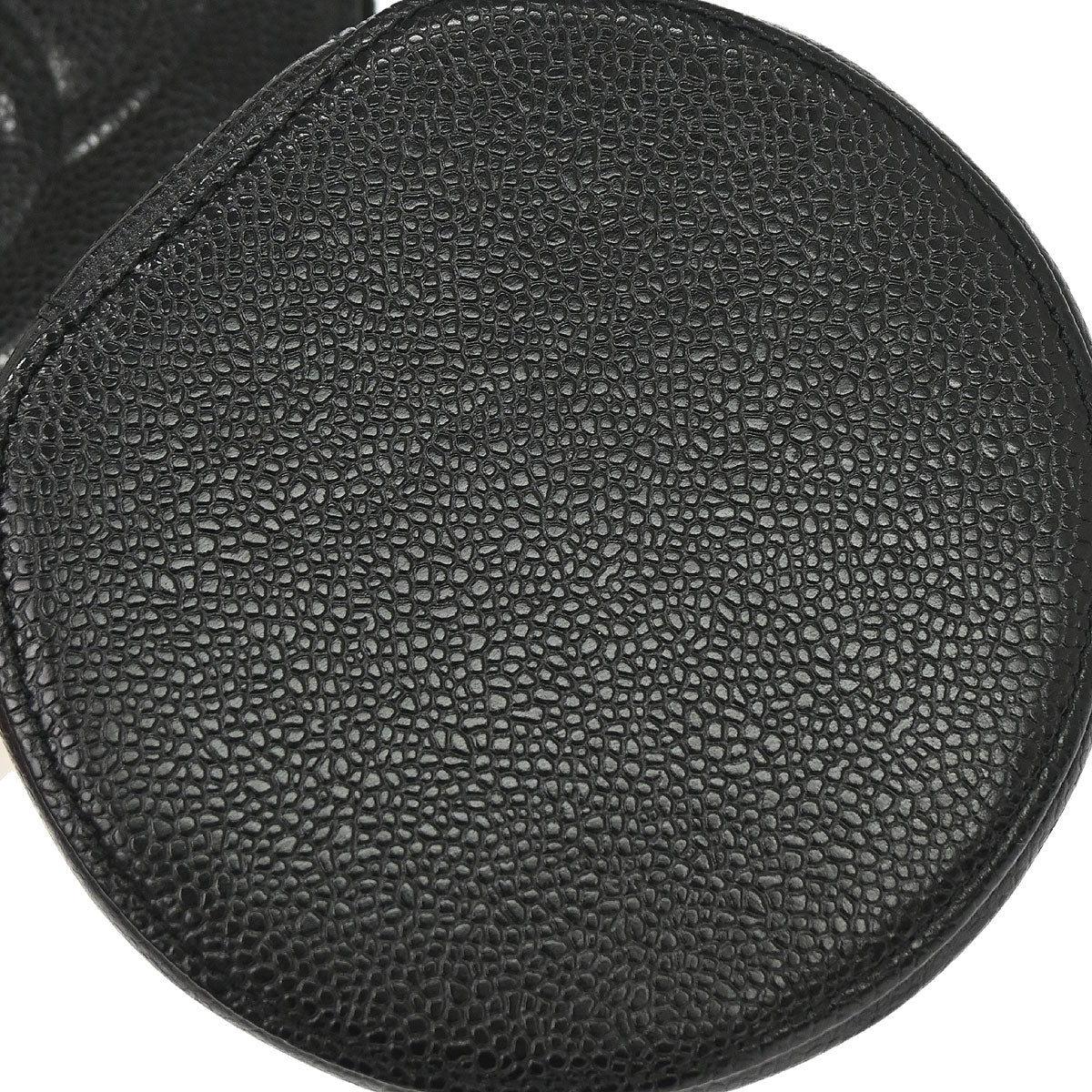 Chanel 1991-1994 Black Caviar Skin Jewelry Case Pouch