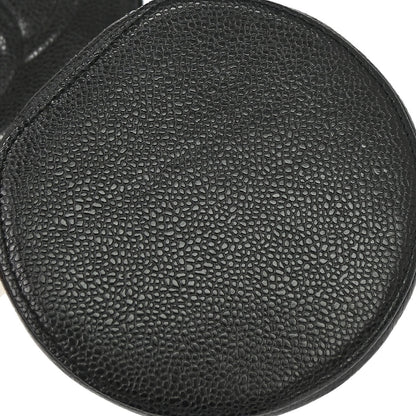Chanel 1991-1994 Black Caviar Skin Jewelry Case Pouch