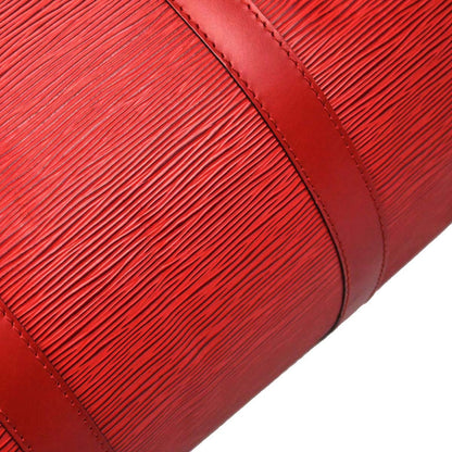 Louis Vuitton Red Epi Keepall 50 Travel Handbag M42967