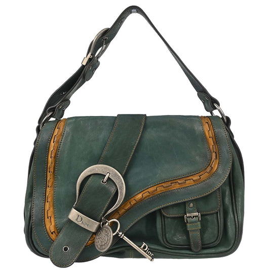 Christian Dior Green Gaucho Handbag