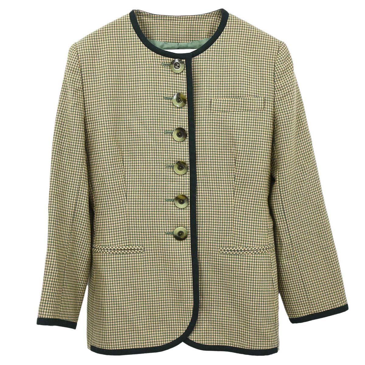 Christian Dior Collarless Jacket Green #36–38